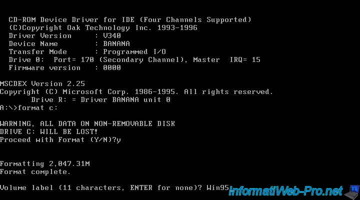 Install Windows 95 with VMware Workstation / Player - VMware